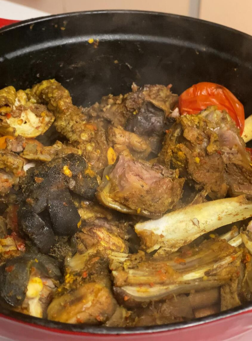 Slow-Cooked Spicy Goat Meat Delight